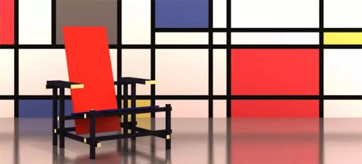 红蓝椅（1918），赫里特・里特费尔德（Gerrit Thomas Rietveld）
